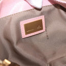 FENDI Zucca Canvas Shoulder Bag Pink Gold Auth 202168V-16