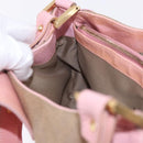 FENDI Zucca Canvas Shoulder Bag Pink Gold Auth 202168V-18
