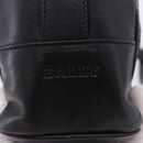 BALLY Shoulder Bag Leather Black Gold Tone Auth 202169-17