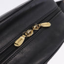 BALLY Shoulder Bag Leather Black Gold Tone Auth 202169-10
