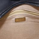 BALLY Shoulder Bag Leather Black Gold Tone Auth 202169-11