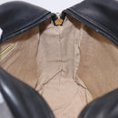 BALLY Shoulder Bag Leather Black Gold Tone Auth 202169-18
