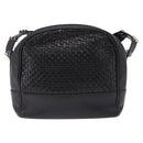 BALLY Shoulder Bag Leather Black Gold Tone Auth 202169-13