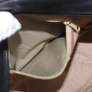 BALLY Shoulder Bag Leather Black Gold Tone Auth 202169-21