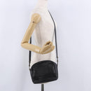 BALLY Shoulder Bag Leather Black Gold Tone Auth 202169-22