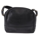 BALLY Shoulder Bag Leather Black Gold Tone Auth 202169-2