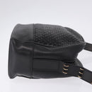 BALLY Shoulder Bag Leather Black Gold Tone Auth 202169-3