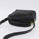 BALLY Shoulder Bag Leather Black Gold Tone Auth 202169-6