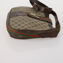 GUCCI GG Canvas Supreme Sherry Line Shoulder Tote Bag Beige Brown Auth 202170-11