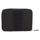 HERMES Her Line Perth PM Wallet Canvas Gray Silver Auth 202172A-3