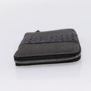 HERMES Her Line Perth PM Wallet Canvas Gray Silver Auth 202172A-5