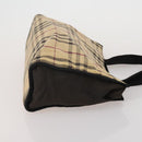 BURBERRY Nova Check Hand Bag Canvas 3 Set Beige Blue Auth 202176-11