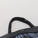 BURBERRY Nova Check Hand Bag Canvas 3 Set Beige Blue Auth 202176-20