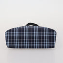 BURBERRY Nova Check Hand Bag Canvas 3 Set Beige Blue Auth 202176-21