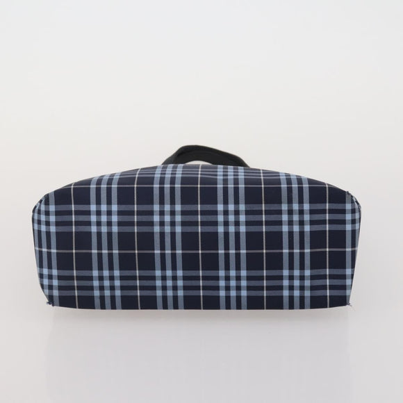 BURBERRY Nova Check Hand Bag Canvas 3 Set Beige Blue Auth 202176