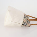 BURBERRY Nova Check Hand Bag Canvas 3 Set Beige Blue Auth 202176-4