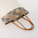 BURBERRY Nova Check Hand Bag Canvas 3 Set Beige Blue Auth 202176-5