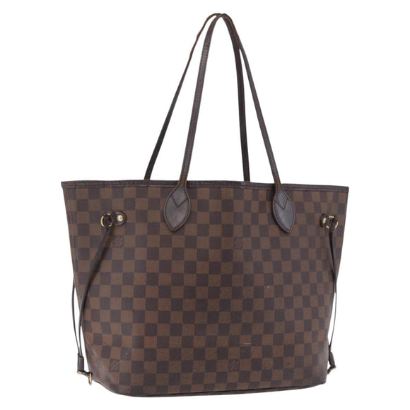 LOUIS VUITTON Damier Ebene Neverfull MM Tote Bag N51105 LV Auth 202177