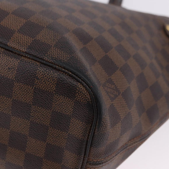 LOUIS VUITTON Damier Ebene Neverfull MM Tote Bag N51105 LV Auth 202177