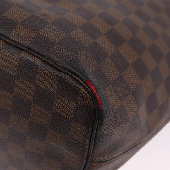 LOUIS VUITTON Damier Ebene Neverfull MM Tote Bag N51105 LV Auth 202177