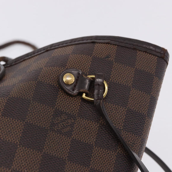 LOUIS VUITTON Damier Ebene Neverfull MM Tote Bag N51105 LV Auth 202177