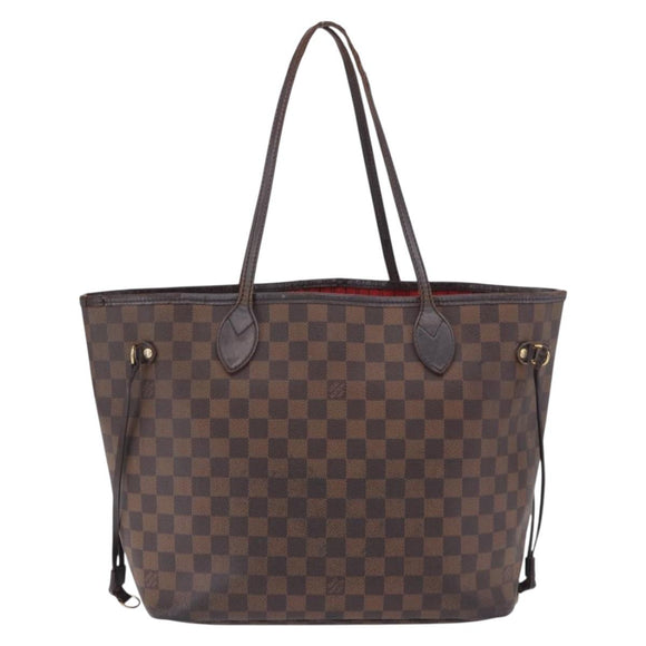 LOUIS VUITTON Damier Ebene Neverfull MM Tote Bag N51105 LV Auth 202177