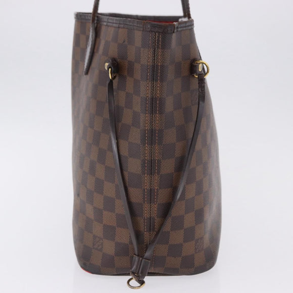 LOUIS VUITTON Damier Ebene Neverfull MM Tote Bag N51105 LV Auth 202177