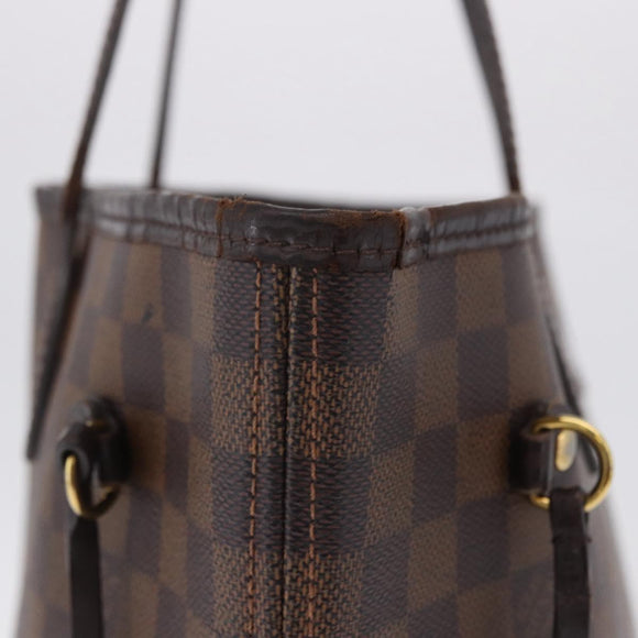 LOUIS VUITTON Damier Ebene Neverfull MM Tote Bag N51105 LV Auth 202177