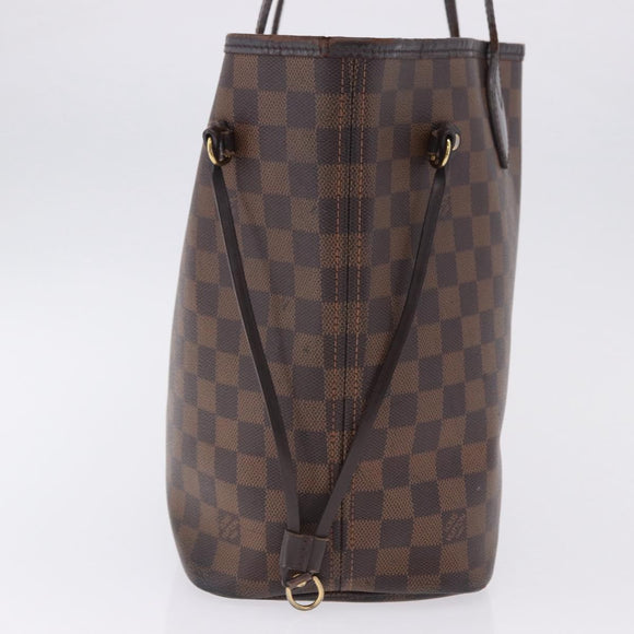 LOUIS VUITTON Damier Ebene Neverfull MM Tote Bag N51105 LV Auth 202177