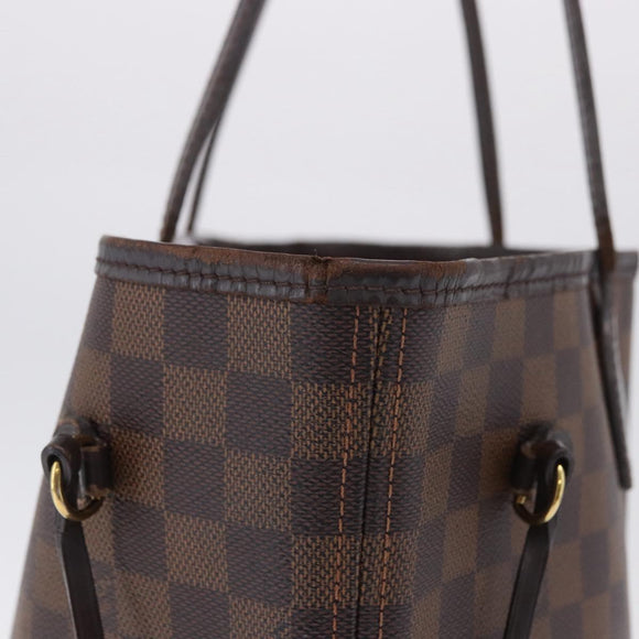 LOUIS VUITTON Damier Ebene Neverfull MM Tote Bag N51105 LV Auth 202177