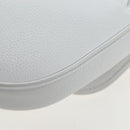 Christian Dior Saddle Shoulder Bag Leather White Silver Auth 202179V-20