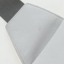 Christian Dior Saddle Shoulder Bag Leather White Silver Auth 202179V-21