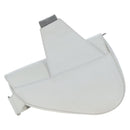 Christian Dior Saddle Shoulder Bag Leather White Silver Auth 202179V-2