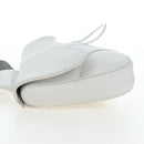 Christian Dior Saddle Shoulder Bag Leather White Silver Auth 202179V-4