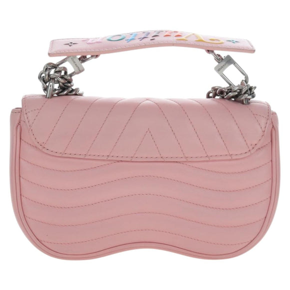 LOUIS VUITTON New Wave Chain Bag MM Shoulder Bag Pink M51944 LV Auth 202180V