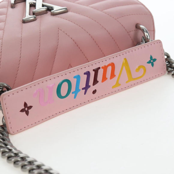 LOUIS VUITTON New Wave Chain Bag MM Shoulder Bag Pink M51944 LV Auth 202180V