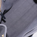 Miu Miu Hand Bag Canvas Black Gold Tone Auth 202181A-11