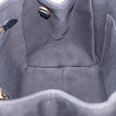 Miu Miu Hand Bag Canvas Black Gold Tone Auth 202181A-18
