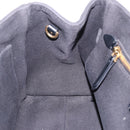 Miu Miu Hand Bag Canvas Black Gold Tone Auth 202181A-19