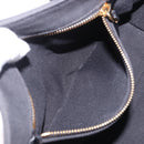Miu Miu Hand Bag Canvas Black Gold Tone Auth 202181A-21