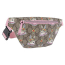 GUCCI GG Supreme Children's Body Bag PVC Pink Silver 502095 Auth 202183M-1