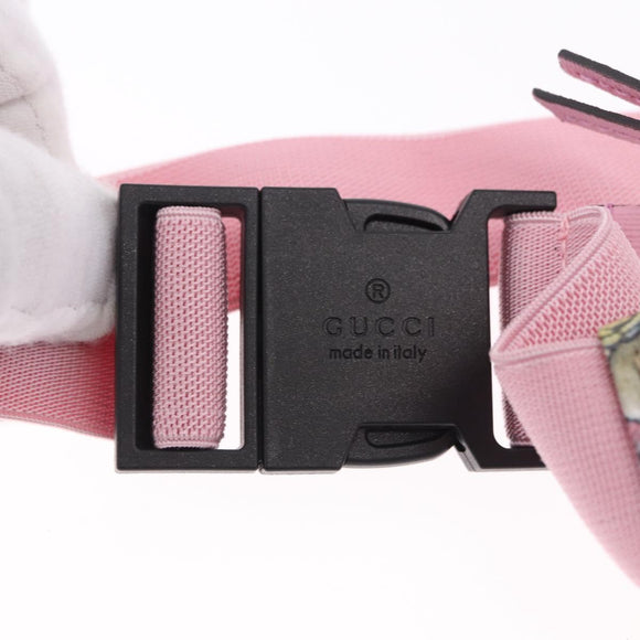 GUCCI GG Supreme Children's Body Bag PVC Pink Silver 502095 Auth 202183M