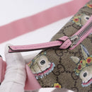 GUCCI GG Supreme Children's Body Bag PVC Pink Silver 502095 Auth 202183M-17