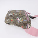 GUCCI GG Supreme Children's Body Bag PVC Pink Silver 502095 Auth 202183M-4