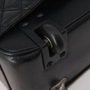 CHANEL Matelasse Suitcase Leather Black Silver CC Auth 202184-15