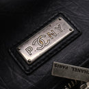 CHANEL Matelasse Suitcase Leather Black Silver CC Auth 202184-16