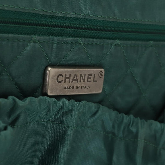 CHANEL Matelasse Suitcase Leather Black Silver CC Auth 202184