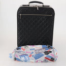 CHANEL Matelasse Suitcase Leather Black Silver CC Auth 202184-28