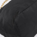PRADA Chain Shoulder Bag Nylon Black Gold Tone Auth 202186A-15