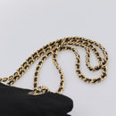 PRADA Chain Shoulder Bag Nylon Black Gold Tone Auth 202186A-8